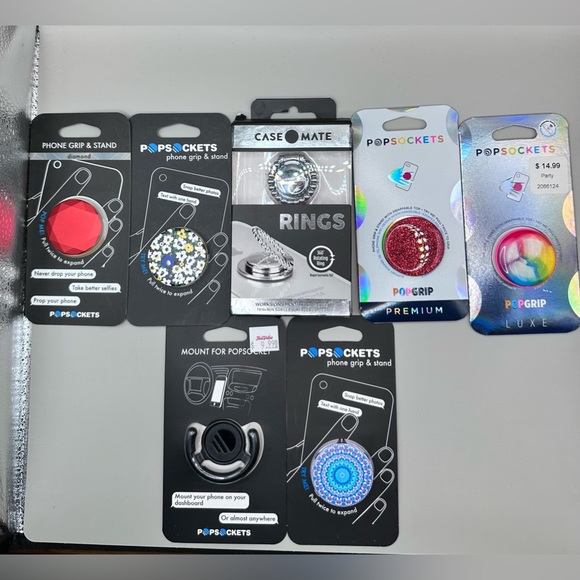 PopSocket Other - POP SOCKET 💥 Bundle of 5 plus free Mount and free Case Mate Ring